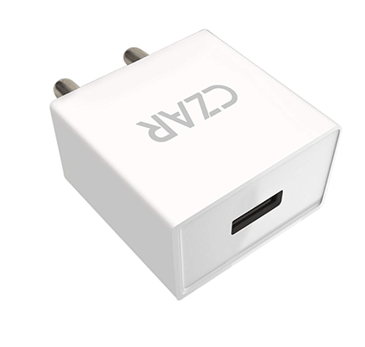 czar 2.1 amp wall charger for smartphones and tablets (white)